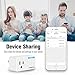WiFi Smart Plug Socket Mini Wireless Outlet Compatible with Echo Alexa Google Home IFTTT, Aigital Wi-Fi Plug with Remote Control Energy Monitor and Timer Function, No Hub Required (10A Max Supported)
