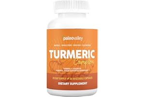 Paleovalley - Organic Turmeric Complex - Full Spectrum Organic Turmeric with Health-Supportive Superfoods - 56 Vegetarian Capsules - Support Joints, Immunity, Brain and Heart Health
