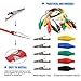 Glarks 120Pcs 28mm 35mm 45mm Alligator Clips Crocodile Electrical Test Clamps Jumper Helper with Protective Insulation Cover (Black, Red, Yellow, Blue, Green)