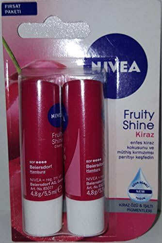 Nivea Lip Care A Kiss of Cherry Fruity Lip Care,2 Pack