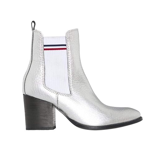 tommy hilfiger silver boots