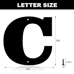 5 Inch Metal House Numbers, House Address Letters