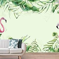 Wall Mural Flowers and Leaves Removable Self-Adhesive Wallpaper Wall Decoration for Bedroom Living Room - 66x96 inches
