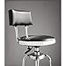 Craftsman Chrome and Vinyl Hydraulic Stool - Comfortable Swiveling Barstool for Home Bar Shop or Garage (Black)