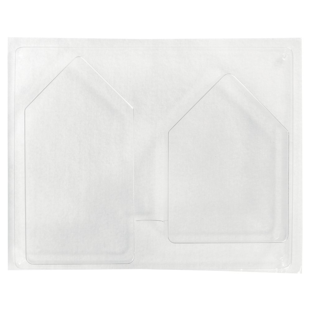 Rayher 36059000 House-Shaped Casting Mould for Concrete Crafts, Tray with Two Plastic House Shapes for Moulding, Small and Large in the Sizes 13.5 x 9.5 cm and 16.5 cm x 8.5 cm