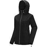 Avoogue Rain Jacket Women Waterproof Lightweight Raincoat Lined Outdoor Hooded Windbreaker