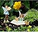 PRETMANNS Fairy Garden Fairies Miniature Accessories 3 Pieces: Boy Fairies Playing Musical Instruments & Fairy Reading a Music Book Multicolored