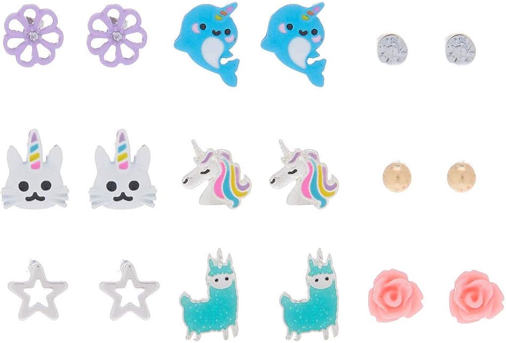 narwhal earrings claire's