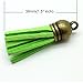 Pamir Tong 44pcs 38mm(1.5'') Multi-Colors Suede Leather Tassel with Bronze Caps Cell Phone/Earring/Bag/Key Chain Accessory/DIY Charms GD44ST02 (Bronze)