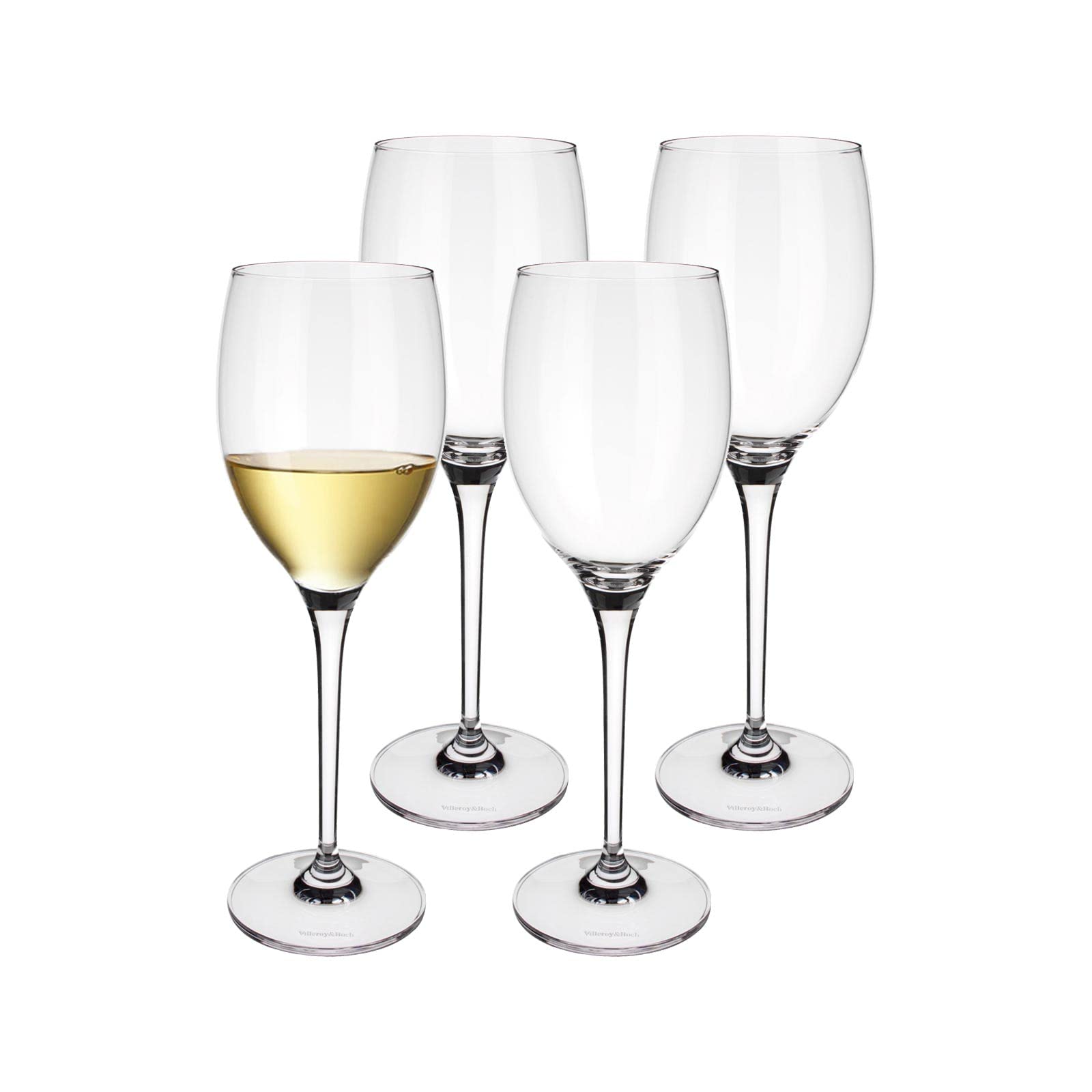 Villeroy & Boch Maxima White Wine Glasses Set of 4 Universal Clear Crystal 365ml 24cm Dishwasher Safe