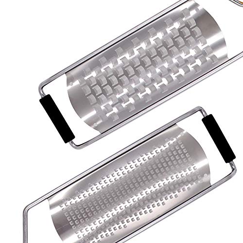 Beaverve Cheese Grater, 2 Pcs Stainless Steel Hand Grater for Kitchen, Pro Grade Handheld Fine Zester & Cheese Grater with Covers - Easily Shreds & Grates Vegetables, Cheeses, Fruits, Other Foods  - Thumbnail 3