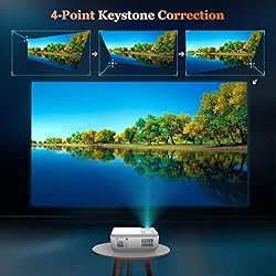 WiMiUS Newest W1 5G WiFi Bluetooth Projector, 370