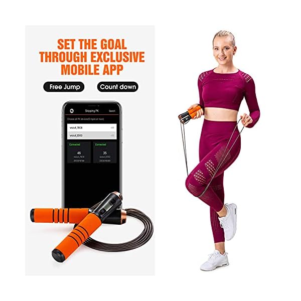 Smart-Skipping-Rope-with-Counter-Digital-Skipping-Rope-Adult-Fitness-Women-Men-Kids--Bluetooth-Skip-Rope-with-APP-Jumping-Boxing-Exercise-Home-Gym MEOREX Skipping Rope with Counter, Digital Speed Jump Ropes for Fitness Women, Men & Kids - Calorie Counter Bluetooth…