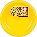 Yellow Sunshine Round Disposable Plastic Plates - 7