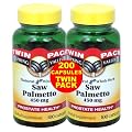 Spring Valley - Saw Palmetto 450 mg, Prosta Blend, 200 Capsules, Twin Pack