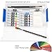 Turner Acryl Gouache Acrylics Set of 12 Smart Set Includes Free Color Mixing Cards 11 ml Tubes - (2) 20ml Titanium Whites