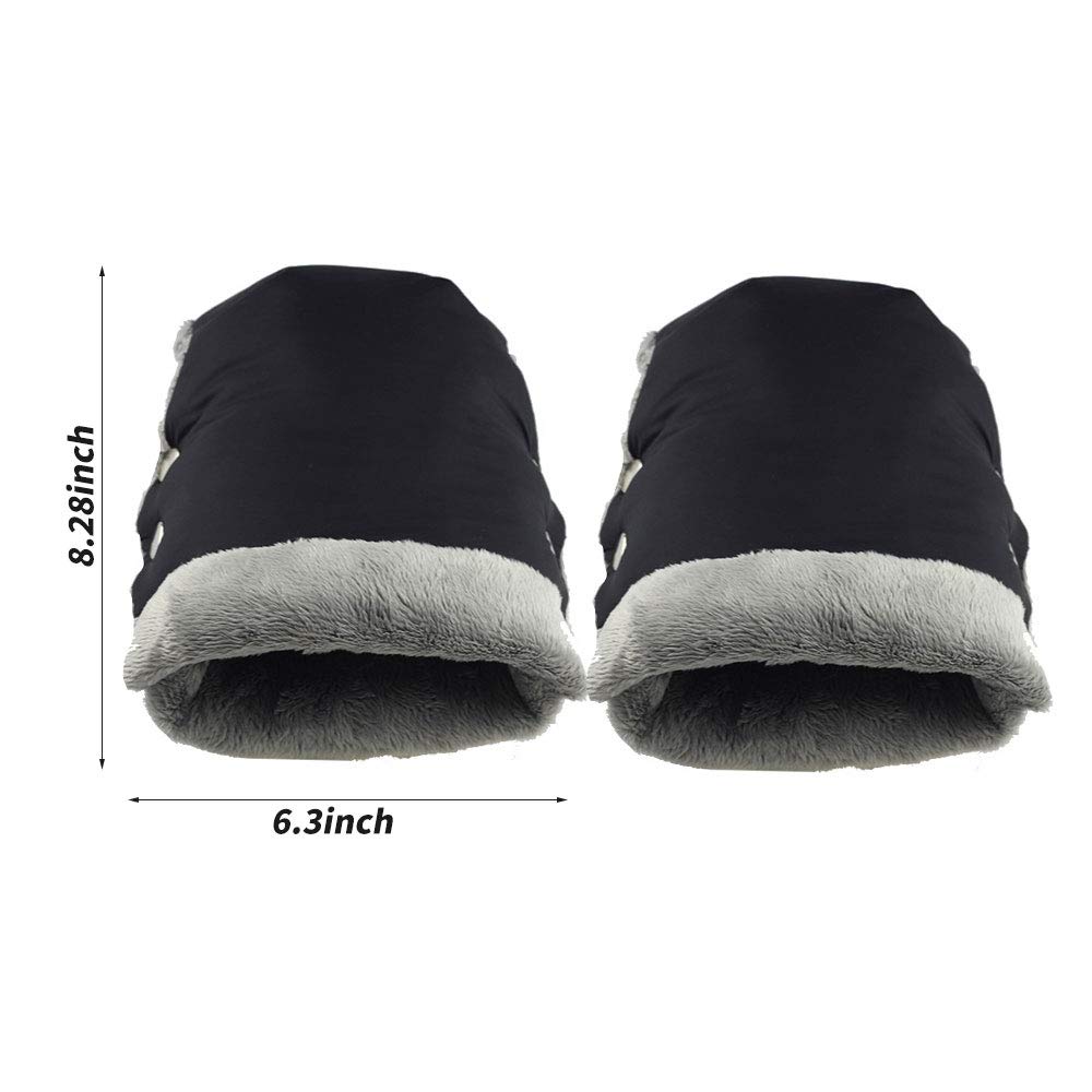 1 Pair Baby Stroller Gloves,Stroller Hand Muff Warm Gloves,Extra Thick Warm Waterproof Anti-Freeze Gloves for Parents Caregivers Carriage Handmuffs Stroller Accessories