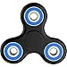 The Official Anti-Anxiety 360 Spinner with EBOOK [Titanium Alloy] Helps Focusing and Spins Over 4 Min - Fidget Toys [3D Figit] for Kids Stress Reduce ADHD Anxiety Steel Bearing (Black & Blue)