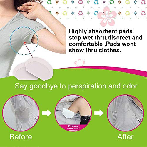Underarm Sweat Pads - MASWATER Armpit Underarm Shields Fight Hyperhidrosis for Men and Women[ 50 Pack /25 Pairs ] Disposable Dress Guards/Shields, Sweat Free Armpit Protection/White - Thumbnail 2