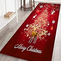 Hankyky Christmas Reindeer, Xmas Tree,Stocks Floor Runner Area Rugs Non-Slip Floor Mat Doormats Living Room Bedroom