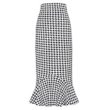 OpenBeauty Women's Vintage High Waist Wear to Work Casual Fitted Mermaid Pencil Skirt