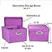 Household Essentials Fabric Storage Boxes with Lids and Handles