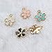 PDTXCLS Zmaomaoy Luckycivia 60 Pcs Flowers Charms, Enamel Cherry Blossoms Flower Charm Pendant, DIY Jewelry Making Necklace Bracelet Earring Accessories