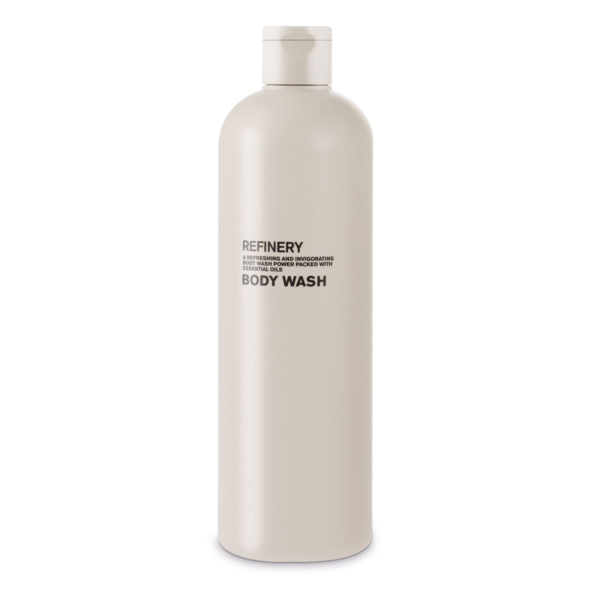 The Refinery Men's Shower Gel Body Wash 500ml, Refreshing And Invigorating Body Wash Power Packed With Essential Oils by Aromatherapy Associates