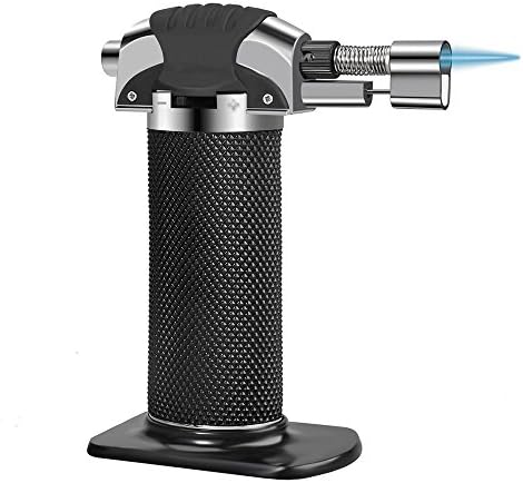 AMRIU GF-851 Micro Butane Torch Lighter, Black - Kitchen Craft Cook's Blow torch Professional Grade Culinary Blow torch for Cooking &amp; Baking For Camping Welding Flamethrower BBQ Outdoor