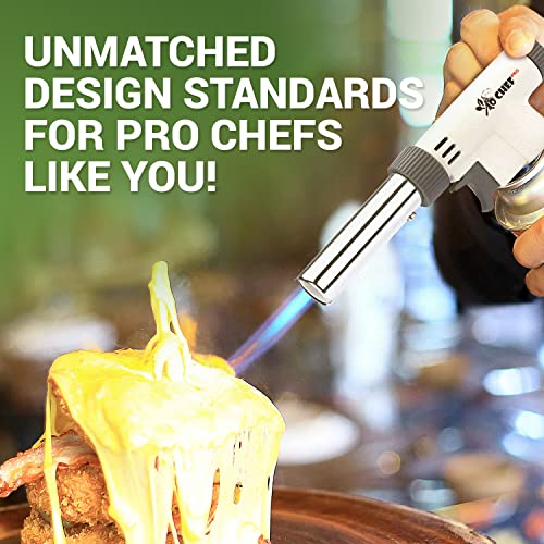 Jo Chef Pro Butane Torch Refillable Torch Lighter Head, Hand Held