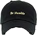KBSV-078V BLK Be Humble Vintage Distressed Dad Hat Baseball Cap Polo Style Adjustable