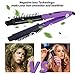 TEC.BEAN 4-in-1 Ceramic Hair Straightener Curling Iron with Heat Settings and 360° Swivel Cord, Purple
