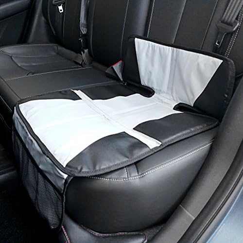 ROHUA Car Seat Protector with Extra Storage Pocket,Thick Padding Protection for Baby Seat,Pet Mat,Non Slip and Waterproof,Dark Grey
