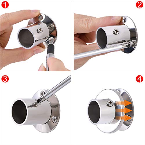 Closet Rod Brackets Heavy Duty Stainless Steel Brush Nickel Socket