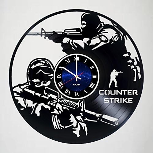 Counter Strike - Handmade Vinyl Record Wall Clock - Gift idea for birthday, christmas, women, men, friends, girlfriend boyfriend and teens - living kids room nursery - Customize your clock !