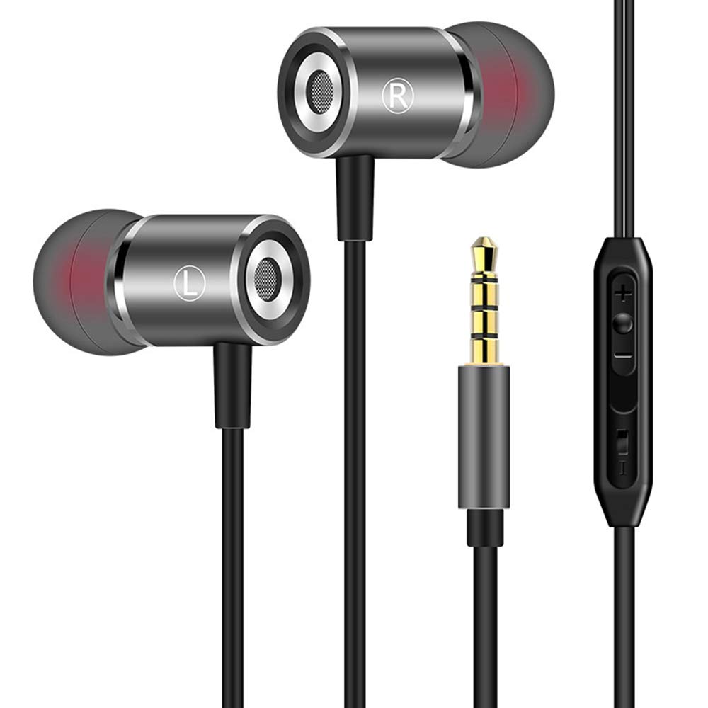 Egao Écouteurs Oreillettes Intra-Auriculaires Filaires Casque avec Fonction d\'Adsorption Magnétique,Microphone Audio Stéréo et Télécommande,Basse Lourde et Anti-Bruit pour iPhone et Android