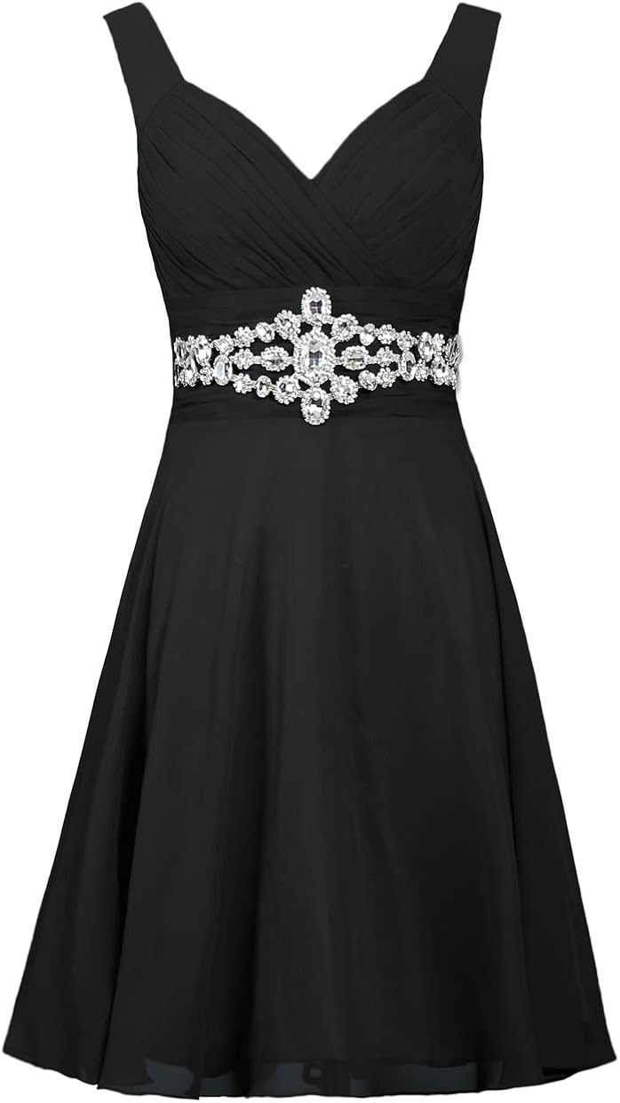 black chiffon cocktail dress