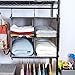 StorageWorks Hanging Closet Organizer with Garment Rod, 4-Section Clothes Storage for Closet, 24 ½”W x 12 ¼”D x 28”H，Mixing Brown and Gray