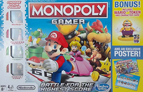 Monopoly gamer with bonus wario token and an exclusive poster