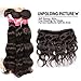 KLAIYI Hair Malaysian Body Wave Hair 3 Bundles Good Quality Grade 6A Raw Virgin Hair Weave Human Hair Extensions Natural Hair Color 95-100g/pc (8 10 12Inch )