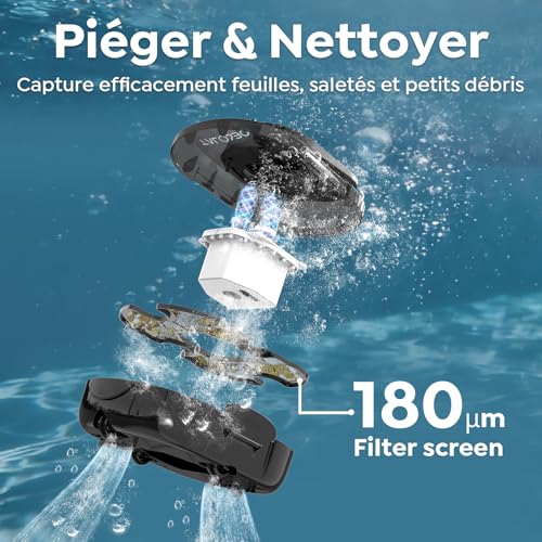 TALOSBO (2026 Upgrade) S1PRO Wireless Pool Robot, 120 Min Autonomy, Compact Pool Cleaner, Double Motor Above-Ground Pool Vacuum Cleaner, 2.5H Quick Charge, for Pools up to 100 m²
