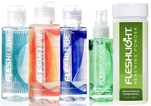 Fleshlight Fleshlube Elements 4 oz | Fire, Water, Ice | Fleshwash and Renewing Powder Fleshlight Fleshlube Elements 4 oz | Fire, Water, Ice | Fleshwash and Renewing Powder