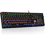 Mechanical Gaming Keyboard with Brown Switches, YaFex 104 Keys Rainbow LED Backlit Anti-Ghost Wired Gaming Keyboard with Durable ABS Black Keycaps Perfect for PC&amp;Mac Gamers and typist
