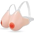Vollence Strap on Silicone Breast Forms Fake Boobs for Mastectomy Crossdresser