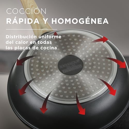 Conjunto de utensílios de indução Evolution, fogão antiaderente, fogões de indução e todos os tipos de placas (15 peças)