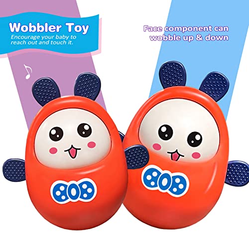 Serdios Musical Wobbler Toy,RolyPoly Tumbler Toy,Tummy Time Toy