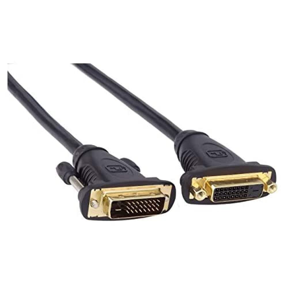 PremiumCord DVI Extension Cable 2 m Dual Link DVI-D (24 + 1) Female to Male Digital Full HD 1080P 60Hz Black