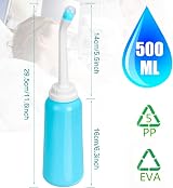 CUNQN Travel Bidet 500ml Upside Down Peri Bottle Postpartum Baby Hemorrhoid Wash view 2