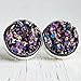 Ultra Violet on Silver - Druzy Stud Earrings - Hypoallergenic