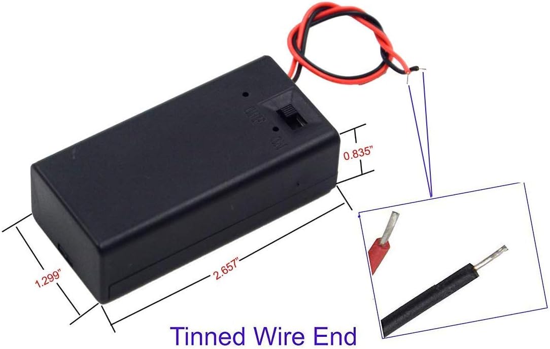 GTIWUNG 6PCS 9 Volt Battery Holder with Switch, 9V Battery Case with Switch - Image 3